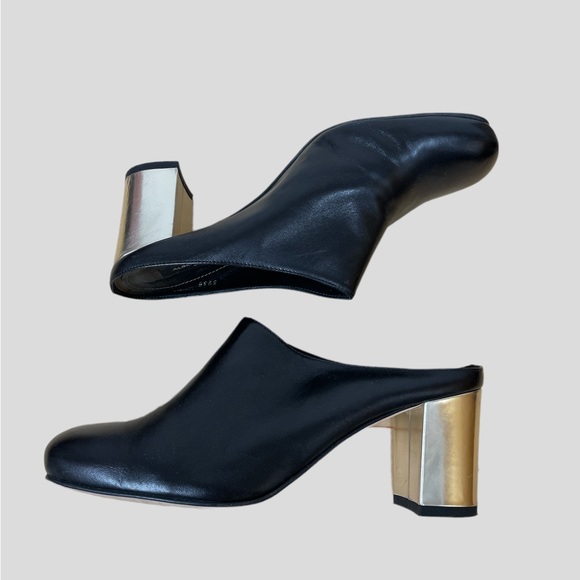 Leather Block-heel Mules - Picture 3 of 6